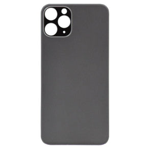 Replacement Glass Back Cover Black for iPhone 11 Pro, Big Hole