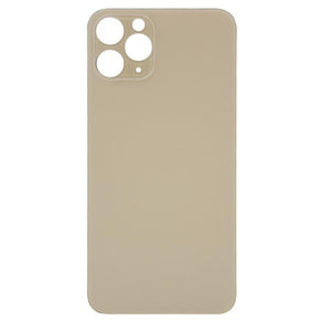 Replacement Glass Back Cover Gold for iPhone 11 Pro, Big Hole