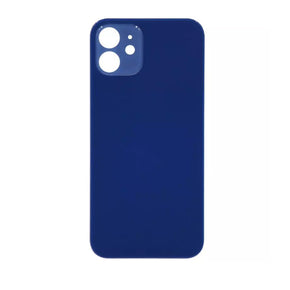 (Big Hole) Glass Back Cover for iPhone 12 (Blue)