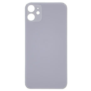 Replacement Glass Back Cover Purple for iPhone 11,Big Hole