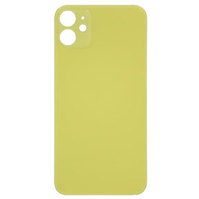 Replacement Glass Back Cover Yellow for iPhone 11,Big Hole